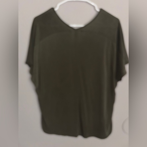 Vintage army green ladies crop top front pocket silky lightweight rue21 rare! - Picture 9 of 12